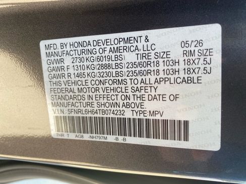 Certified 2026 Honda Odyssey EX-L image 39