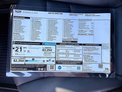 New 2026 Cadillac XT5 Sportv w/ LPO, Floor Liner Package image 14