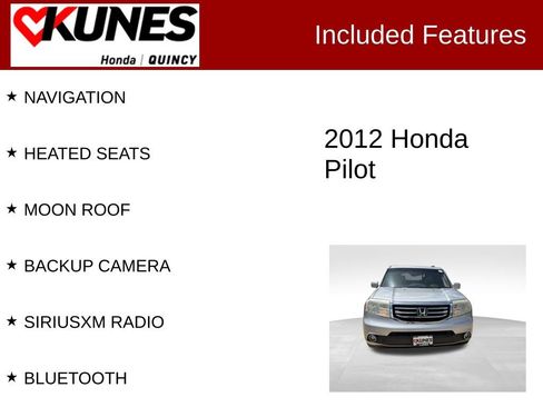 Used 2012 Honda Pilot Touring image 2