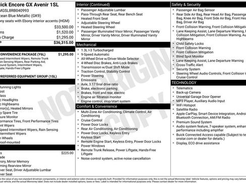 Used 2024 Buick Encore GX Avenir w/ Avenir Convenience Package AWD/4WD image 4