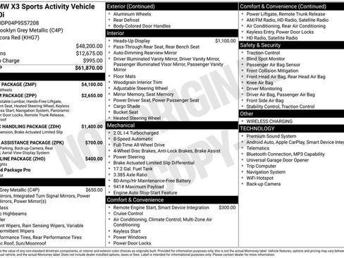 Used 2023 BMW X3 xDrive30i w/ M Sport Package AWD/4WD image 25