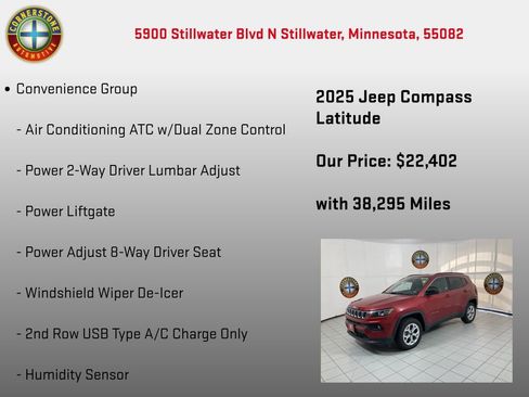 Used 2025 Jeep Compass Latitude w/ Sun & Sound Group image 10