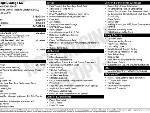 Used 2016 Dodge Durango SXT w/ Blacktop Package image 6