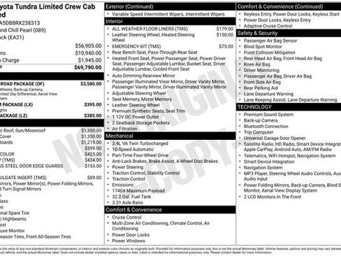 Certified 2024 Toyota Tundra Limited w/ TRD Off-Road Package AWD/4WD image 32