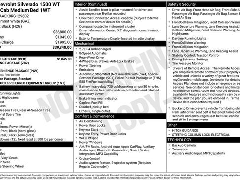 Used 2024 Chevrolet Silverado 1500 W/T w/ WT Value Package RWD image 5