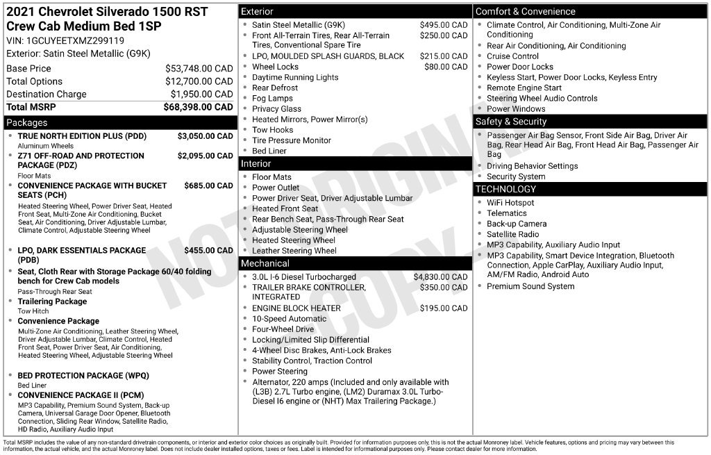 Used 2021 Chevrolet Silverado 1500 RST w/ True North Edition Plus AWD/4WD image 17