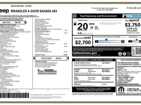 Certified 2024 Jeep Wrangler Sahara w/ Technology Group image 8