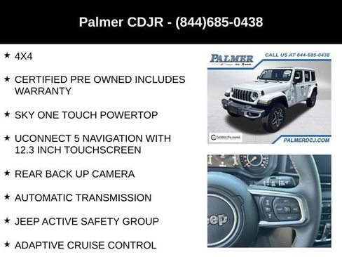 Certified 2024 Jeep Wrangler Unlimited Sahara w/ Technology Group AWD/4WD image 6