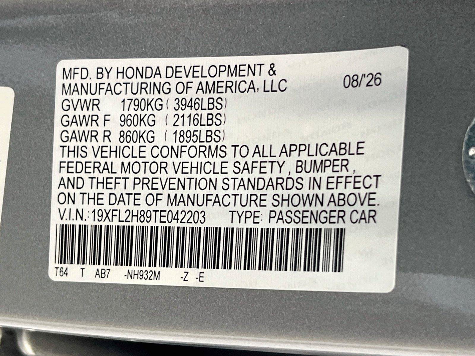 New 2026 Honda Civic Sport image 28