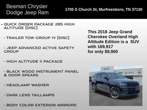 Used 2018 Jeep Grand Cherokee High Altitude AWD/4WD image 4