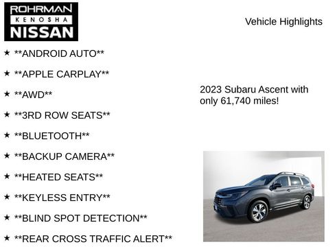 Used 2023 Subaru Ascent Premium w/ Convenience Package image 7