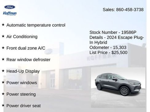 Used 2024 Ford Escape SE w/ PHEV Premium Package FWD image 25
