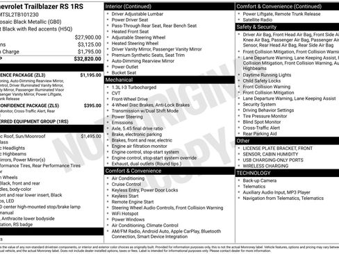 New 2026 Chevrolet TrailBlazer RS w/ Convenience Package image 3