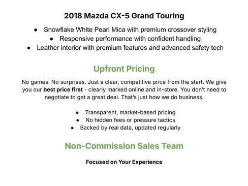 Used 2018 MAZDA CX-5 Grand Touring w/ Premium Package AWD/4WD image 3