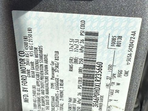 Used 2020 Ford Fusion SE FWD image 31