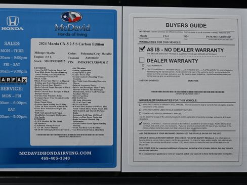 Used 2024 MAZDA CX-5 Carbon Edition AWD/4WD image 41