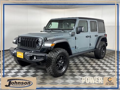 Certified 2025 Jeep Wrangler Unlimited Sport S 4xe AWD/4WD image 1
