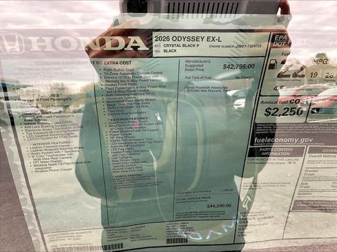 New 2026 Honda Odyssey EX-L image 18