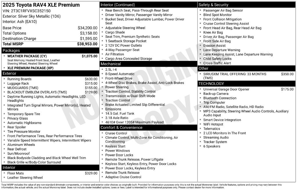 Used 2025 Toyota RAV4 XLE Premium w/ Weather Package FWD image 5