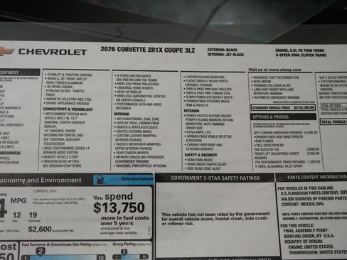 Used 2026 Chevrolet Corvette ZR1X AWD/4WD image 47