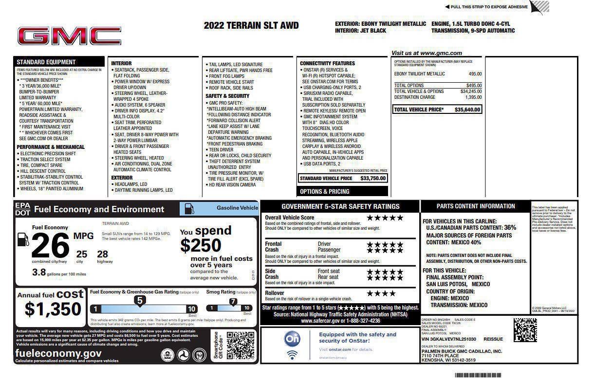 Used 2022 GMC Terrain SLT AWD/4WD image 4