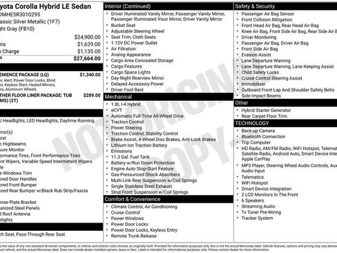 Used 2024 Toyota Corolla LE w/ LE Convenience Package AWD/4WD image 6