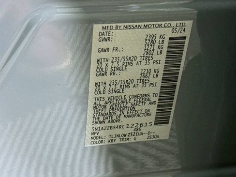 Certified 2024 Nissan Murano SV w/ SV Midnight Edition Package AWD/4WD image 34