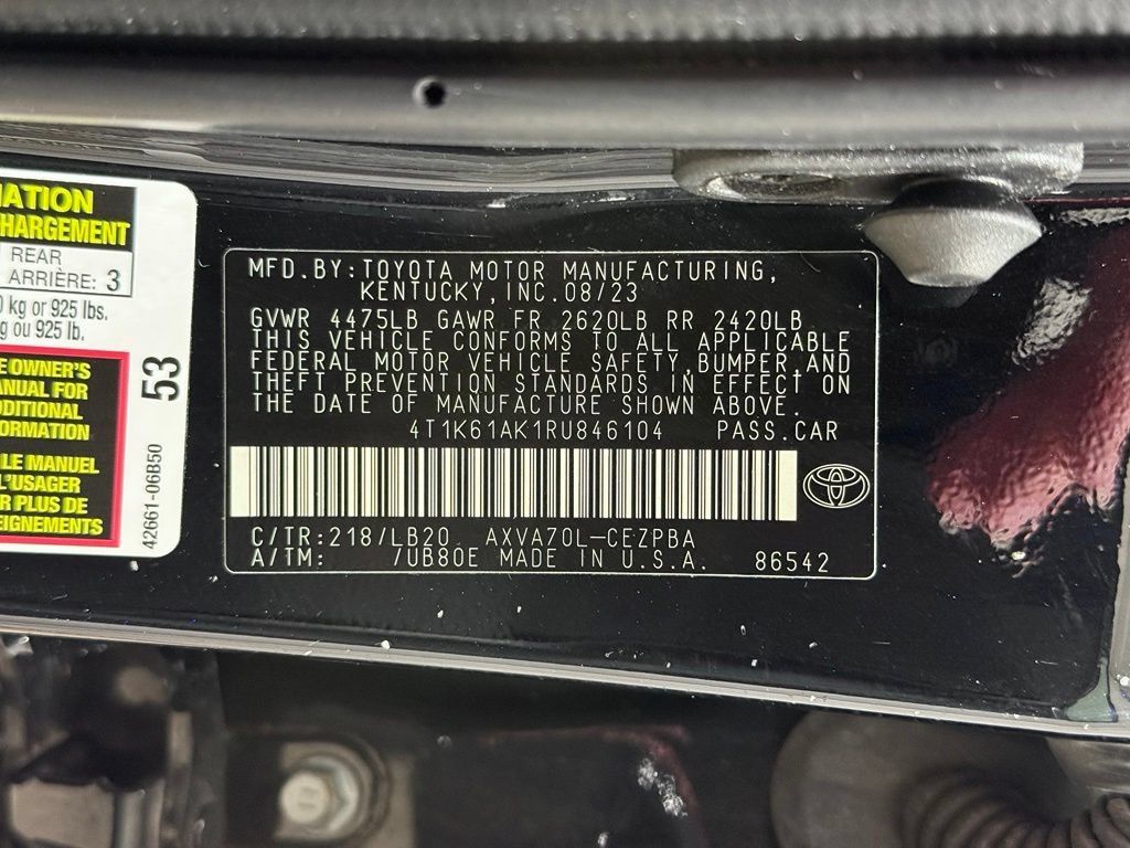 Certified 2024 Toyota Camry XSE FWD image 29