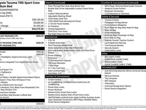 Certified 2023 Toyota Tacoma TRD Sport w/ Technology Package image 40