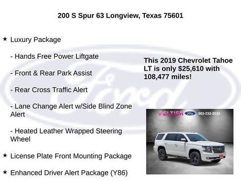 Used 2019 Chevrolet Tahoe LT w/ Luxury Package AWD/4WD image 30