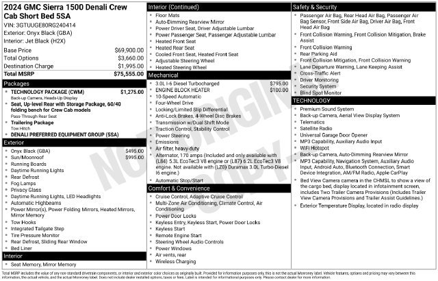 Used 2024 GMC Sierra 1500 Denali w/ Technology Package AWD/4WD image 39