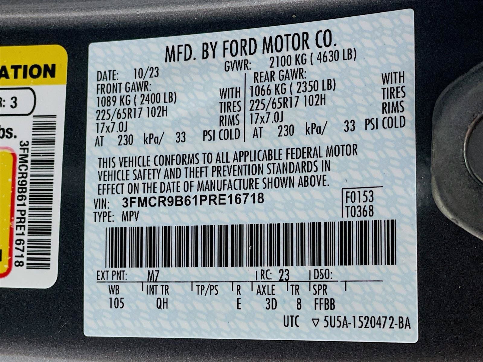 Used 2023 Ford Bronco Sport Big Bend w/ Convenience Package AWD/4WD image 33