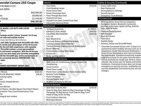Used 2021 Chevrolet Camaro SS RWD image 8