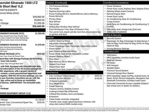 Used 2020 Chevrolet Silverado 1500 LTZ w/ LTZ Convenience Package AWD/4WD image 14