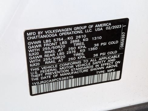Used 2023 Volkswagen Atlas SE w/ Panoramic Sunroof Package FWD image 21