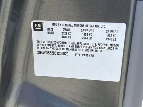 Used 2005 Buick LaCrosse CXL w/ Gold Convenience Package image 93