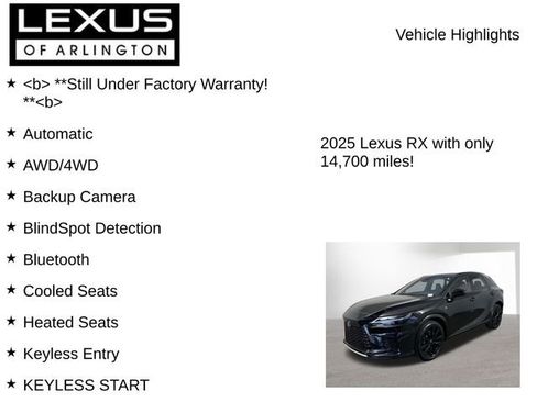 Certified 2025 Lexus RX 500h F Sport image 7