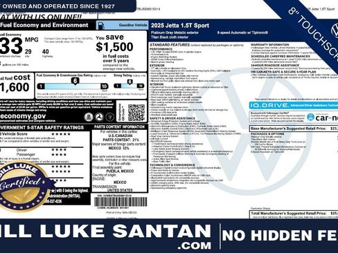 Used 2025 Volkswagen Jetta Sport FWD image 1