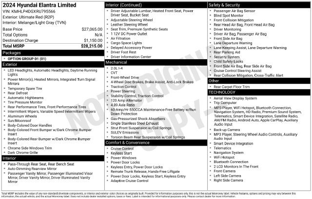 Used 2024 Hyundai Elantra Limited FWD image 36