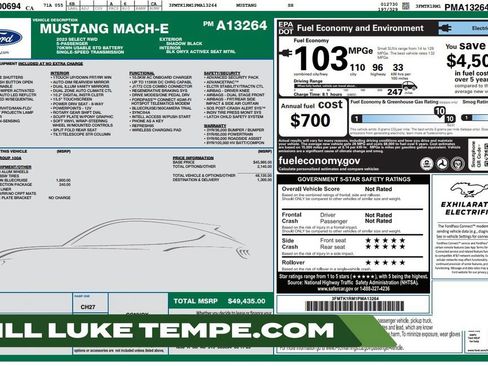 Used 2023 Ford Mustang Mach-E Select RWD image 1