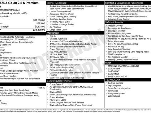 Certified 2023 MAZDA CX-30 AWD 2.5 S w/ Premium Package image 5