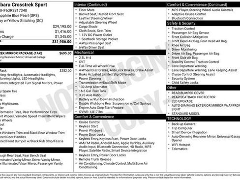 Certified 2024 Subaru Crosstrek 2.5i Sport w/ Crosstrek Mirror Package image 13