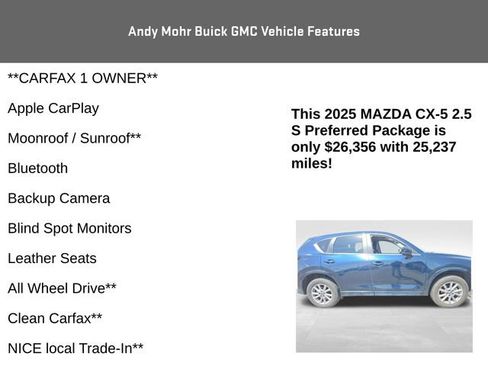 Used 2025 MAZDA CX-5 AWD 2.5 S w/ Preferred Package image 4