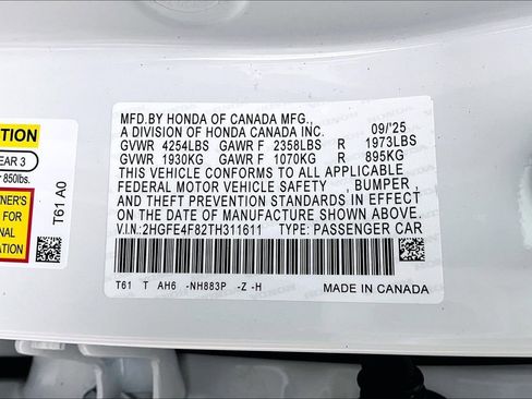 New 2026 Honda Civic Sport Touring image 8