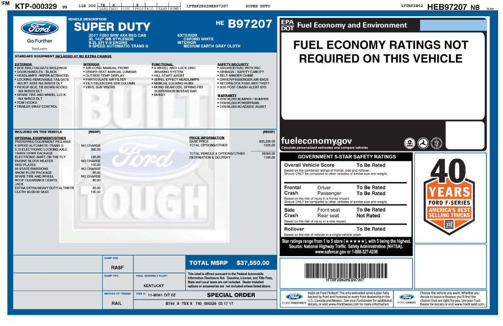 Used 2017 Ford F250 XL w/ Snow Plow Prep Package AWD/4WD image 8