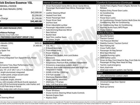 Used 2020 Buick Enclave Essence w/ LPO, Floor Liner Package image 34