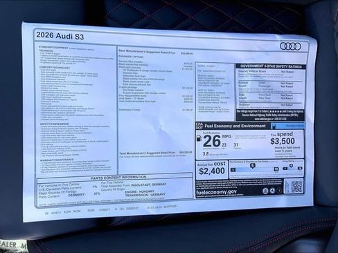 New 2026 Audi S3 Premium image 12