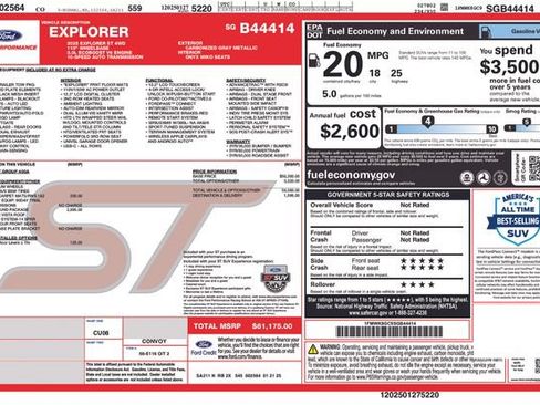 Certified 2025 Ford Explorer ST w/ Sun And Sound Package AWD/4WD image 5