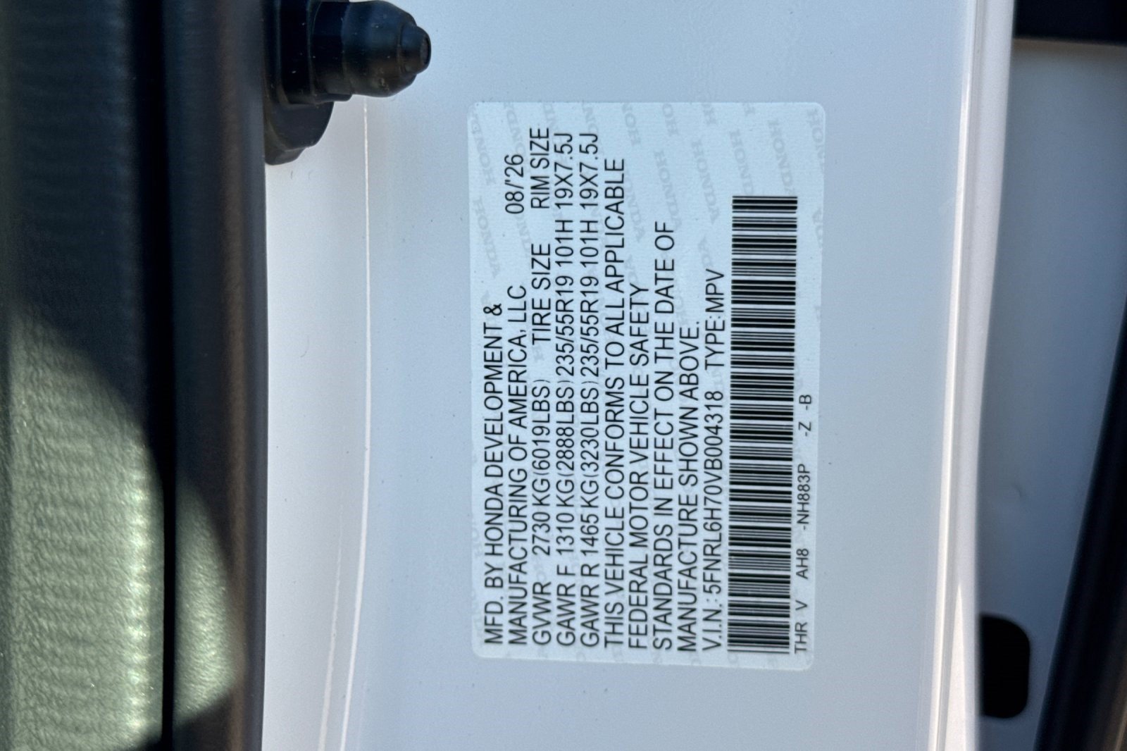 New 2027 Honda Odyssey Sport-L image 28