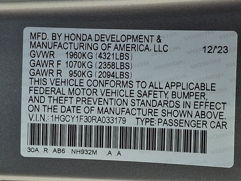 Certified 2024 Honda Accord EX image 28